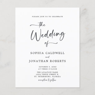 Budget All in One Calligraphy Wedding Invitation