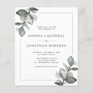 Budget All in One Dusty Green Eucalyptus Wedding