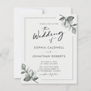Budget All in One Eucalyptus Calligraphy Wedding