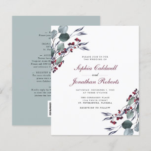 Budget All in One Eucalyptus Holly Berries Wedding