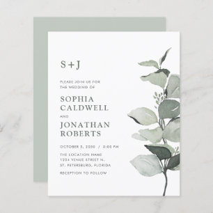 Budget All in One Eucalyptus QR Code Sage Wedding