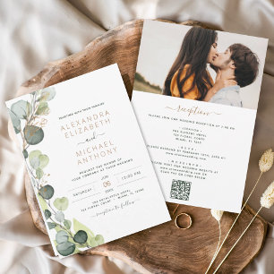 Budget All in One Eucalyptus QR Code Wedding