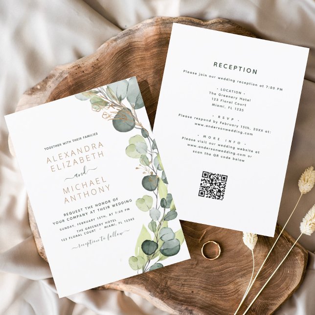 Budget All in One Eucalyptus QR Code Wedding (Creator Uploaded)