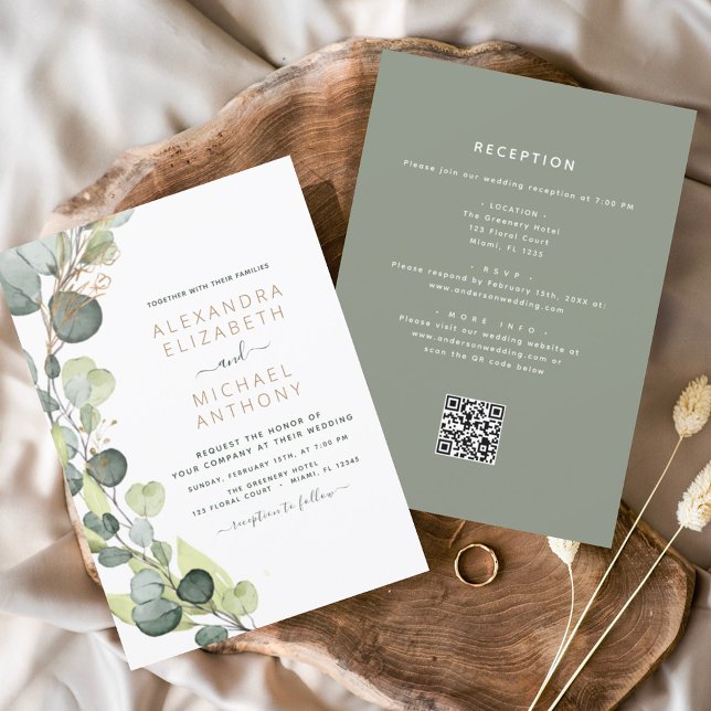 Budget All in One Eucalyptus QR Code Wedding (Creator Uploaded)