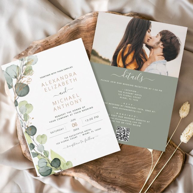 Budget All in One Eucalyptus QR Code Wedding (Creator Uploaded)