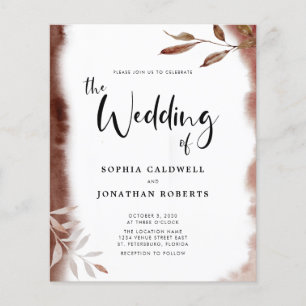 Budget All in One Fall Foliage Wedding Invitation