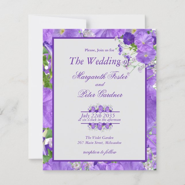 Budget All in One Flowers and Purple Frame   (Front)