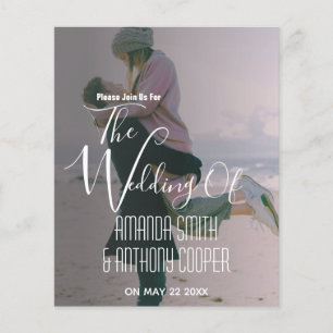 Budget all in one info rsvp and wedding invitation flyer