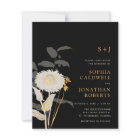 Budget All in One Monogram Floral Wedding Invite