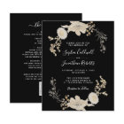 Budget All in One Vintage Floral Wedding Invite