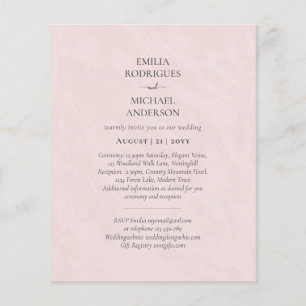 Budget All in One Wedding RSVP Details Registry Flyer