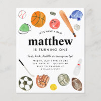 Budget All Star Sports Balls Team Kid Boy Birthday