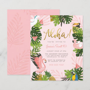 Budget Aloha Hawaii Tropical Gold Birthday Party