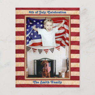 BUDGET American Flag 4th of JULY Party Invitation