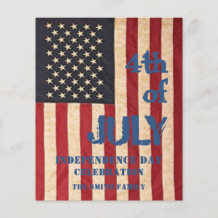 BUDGET American Flag 4th of JULY Party Invitation Flyer