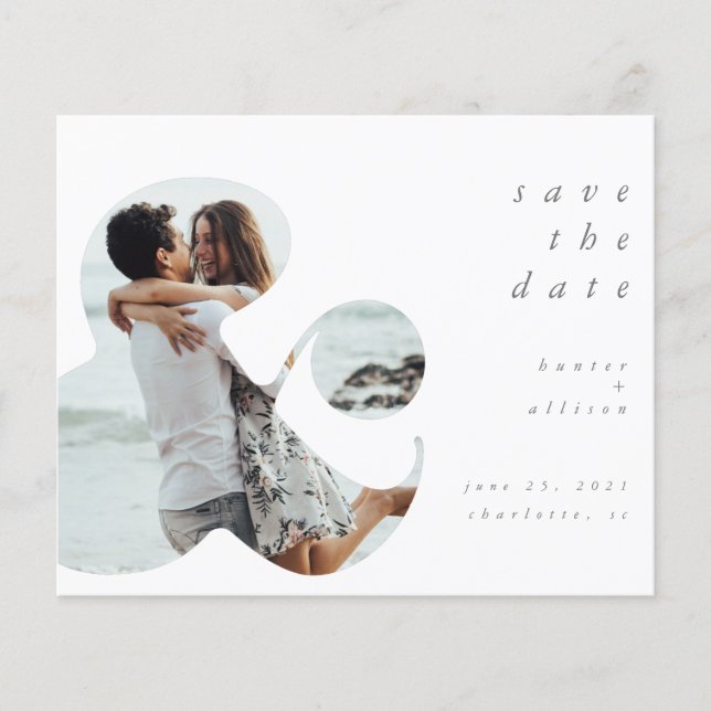 BUDGET Ampersand | Save the Date Invitation Flyer (Front)