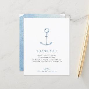 Budget Anchor Nautical Baby Shower Thank You 