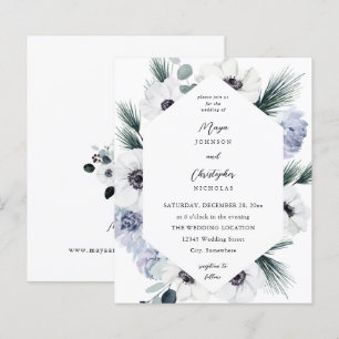 Budget Anemone Winter White Floral Wedding -VC