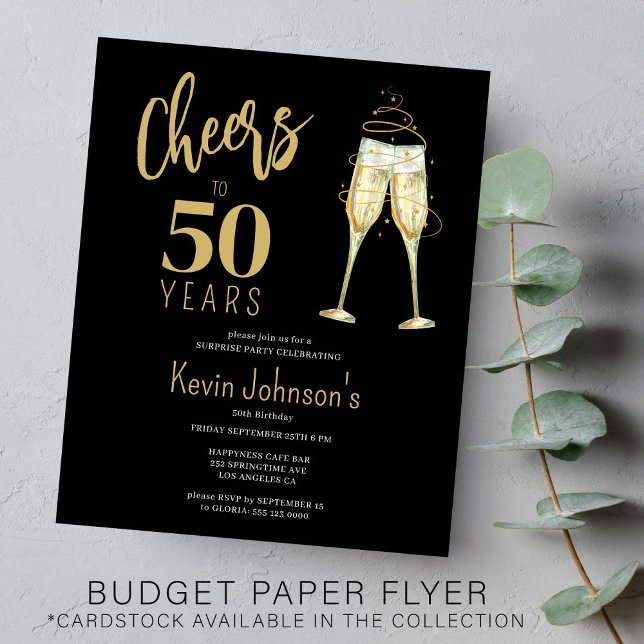 Budget any age milestone birthday party invitation flyer (Creator Uploaded)