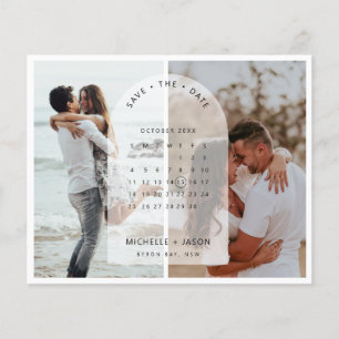 BUDGET arch calendar photo Save the Date  Flyer