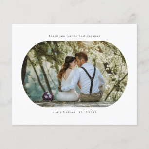 Budget Arch Frame Wedding Photo Thank You Card