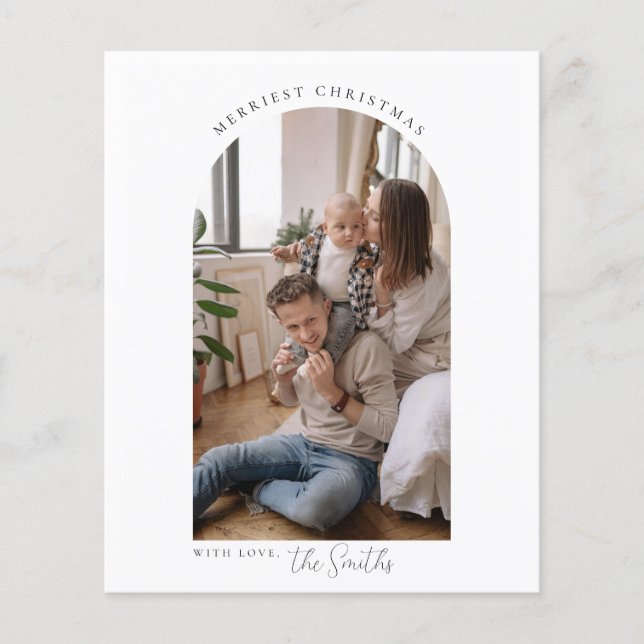 Budget Arch Merry Christmas Greetings Card (Front)