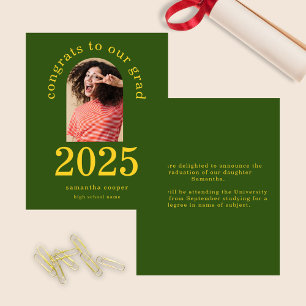 Budget Arch Photo 2025 Grad Green Announcement