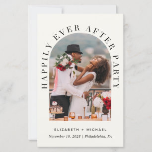 Budget Arch Photo Cream Wedding Reception Invite