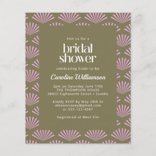 Budget Art Deco Fans Olive and Lilac Bridal Shower