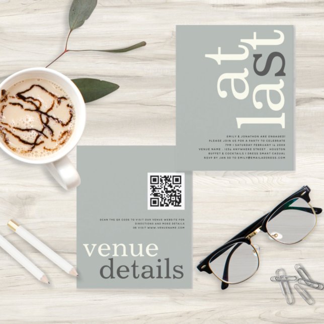 BUDGET At Last QR Code Sage Ivory Text Engagement (Creator Uploaded)