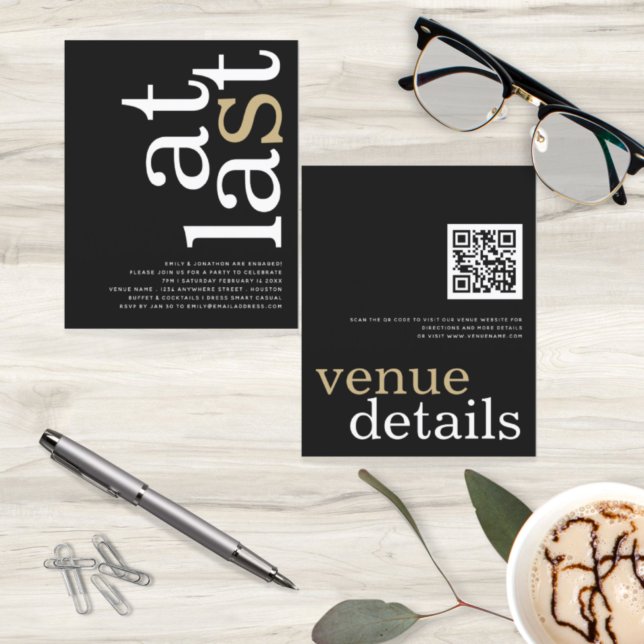 BUDGET At Last QR Code White Gold Black Engagement (Creator Uploaded)