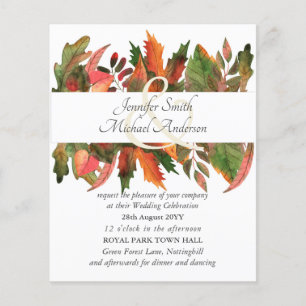 Budget Autumn Fall Leaves Wedding Ampersand