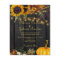 Budget autumn fall rustic wood wedding invitation