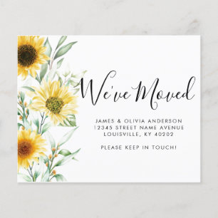 Budget Autumn Fall Sunflower We've Moved Moving