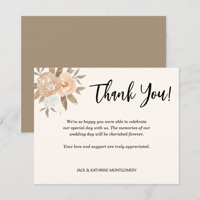 Budget Autumn Floral Thank You (Front/Back)