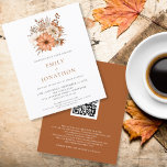 Budget Autumn Florals QR Code Wedding Invite<br><div class="desc">A value for money BUDGET alternative on a smaller size 4.5 x 5.6” semi-gloss 110lbs weight, which is of similar thickness to a postcard (however is not suitable to use as a postcard.). PLEASE NOTE there is ONE per sheet. Budget Autumn Florals QR Code Wedding Invitation. Add your QR code...</div>
