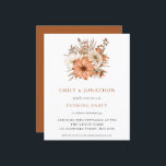 BUDGET Autumn Florals Wedding Evening Party Invite<br><div class="desc">A value for money BUDGET alternative on a smaller size 4.5 x 5.6” semi-gloss 110lbs weight, which is of similar thickness to a postcard (however is not suitable to use as a postcard.). PLEASE NOTE there is ONE invite per sheet. Autumn Florals Wedding Evening Party Invite. Autumnal coloured florals and...</div>