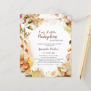 Budget Autumn Pumpkin Sunflower Baby Shower