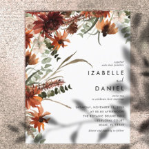 Budget Autumn Terracotta Rustic Wedding Flyer