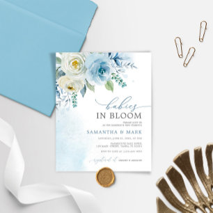 BUDGET Babies in Bloom Twins Shower Invitation