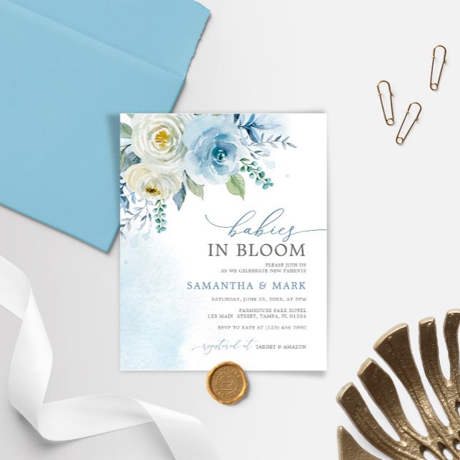 BUDGET Babies in Bloom Twins Shower Invitation (Creator Uploaded)