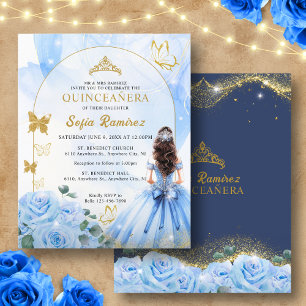 Budget Baby Blue Dress Princess Quinceañera 