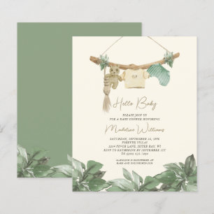 BUDGET Baby Clothes Boy Hello Baby Shower Invite