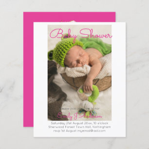BUDGET Baby Girls Photo Announcement Cute Cards