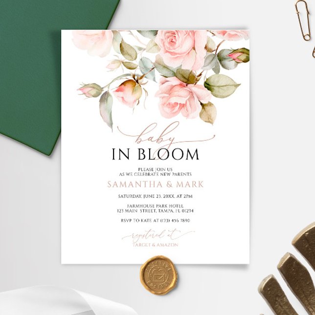 Budget Baby in Bloom Baby Shower Invitation (Creator Uploaded)