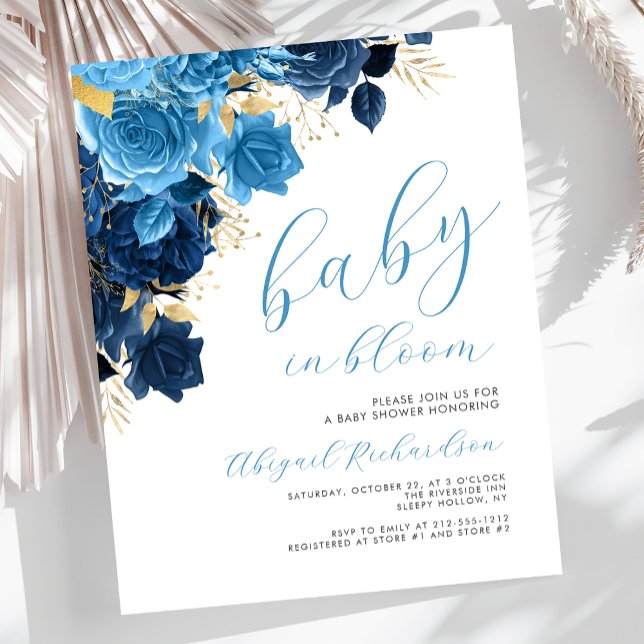 Budget Baby in Bloom Blue Floral Baby Shower (Creator Uploaded)