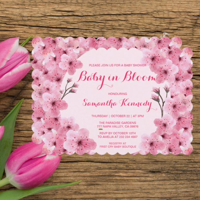 Budget Baby in Bloom Blush Pink Floral Baby Shower (Creator Uploaded)