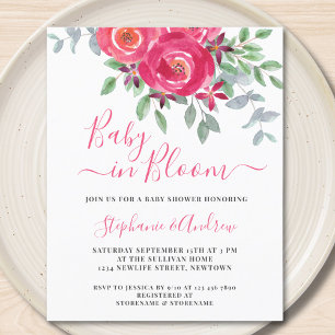 Budget Baby in Bloom Couples Baby Shower Invite
