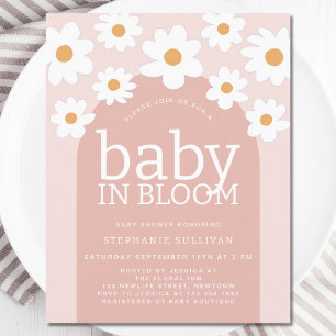 Budget Baby in Bloom Daisy Baby Shower Invitation
