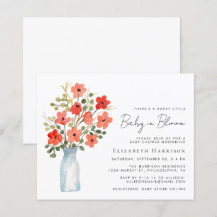 Budget Baby in Bloom Floral Shower Invitation